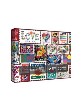 Love Stamps 1000-Piece Jigsaw Puzzle - Multicolor